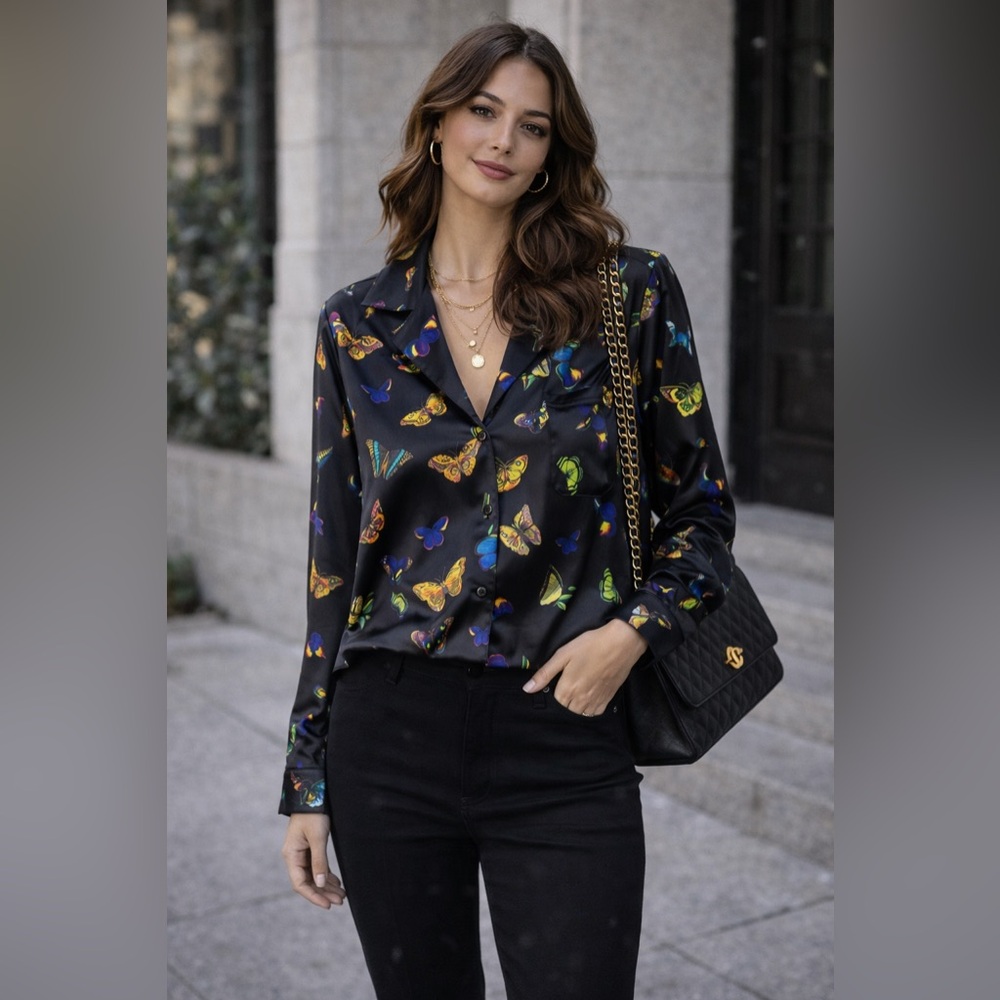 Sz S Generation Love Sophie Butterfly PJ Top NWT